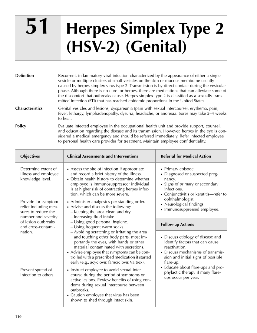 Occupational Health Nursing Guidelines for Primary Clinical Conditions, Fourth Edition page 110