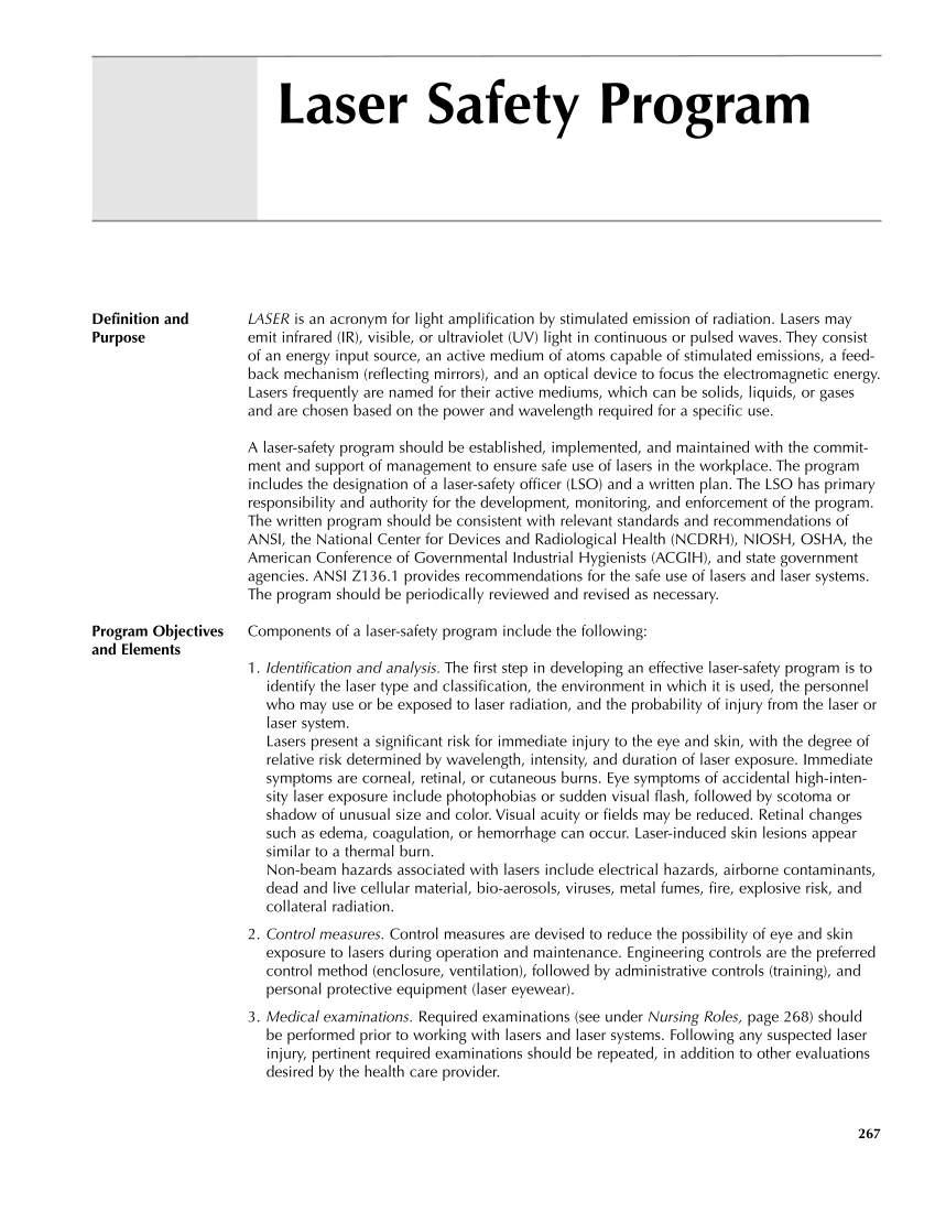Occupational Health Nursing Guidelines for Primary Clinical Conditions, Fourth Edition page 267