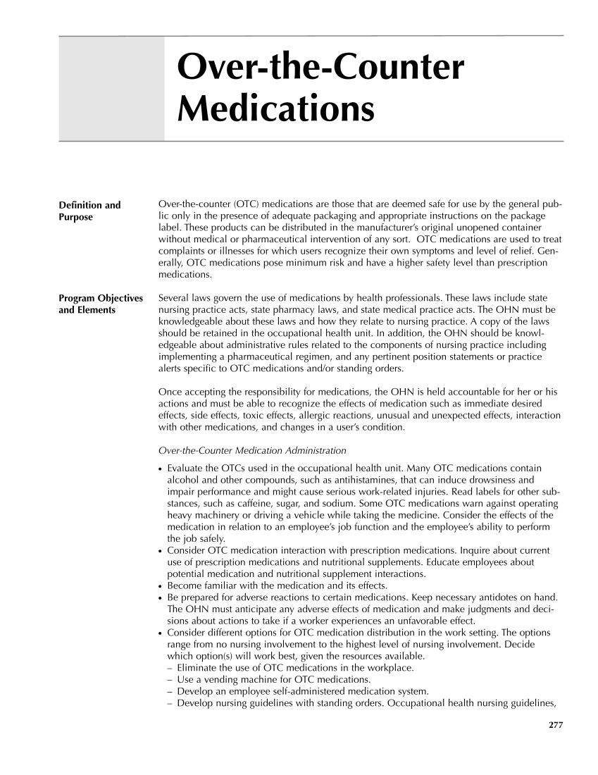 Occupational Health Nursing Guidelines for Primary Clinical Conditions, Fourth Edition page 277