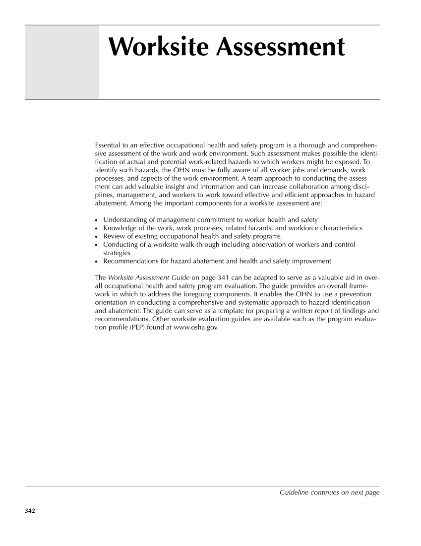 Occupational Health Nursing Guidelines for Primary Clinical Conditions, Fourth Edition page 342