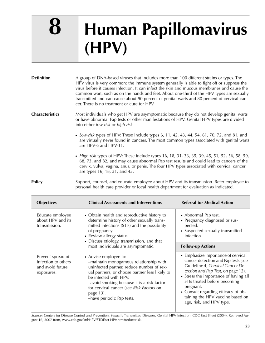 Occupational Health Nursing Guidelines for Primary Clinical Conditions, Fourth Edition page 23